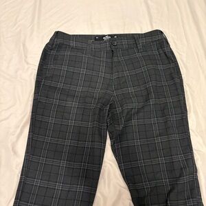 Hollister Black Plaid Slacks